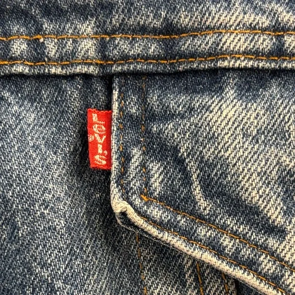Vintage 80s Levi’s San Francisco Sherpa Lined Denim Trucker Jacket 40L - Picture 11 of 16